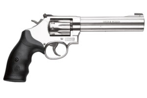 Smith & Wesson Model 617 stainless 6-inch .22 LR revolver, 10-shot, adjustable sights