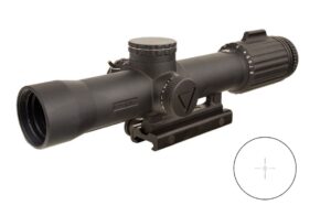 Trijicon VCOG 1-8x28 riflescope with illuminated red MOA crosshair dot reticle, black finish