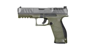 Walther PDP Full Size 9mm two-tone green optic-ready pistol, 4.5 inch barrel