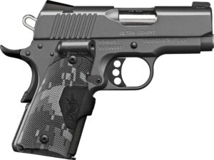 Kimber Ultra Covert .45 ACP 3in pistol with Crimson Trace red laser grips and gray finish