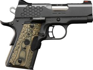 Kimber KHX Ultra 9mm 3in pistol in Gray KimPro II with fiber optic sights and Hogue G10 grips