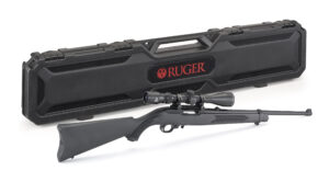 Ruger 10/22 Carbine .22 LR 18.5 inch blued barrel black synthetic stock with Viridian 3-9x40 scope