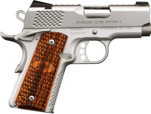 Kimber Ultra Raptor II .45 ACP 3 in stainless pistol with zebrawood grips