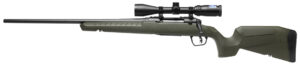 Savage Axis 2 XP 25-06 Rem 22-inch left-hand rifle with OD green synthetic stock and mounted 3-9x40 scope