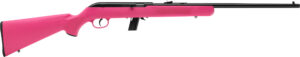 Savage 64F .22 LR rifle 21 inch blued barrel pink synthetic stock 10-round magazine