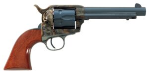 Taylors and Company Cattleman 9mm 4.75in revolver with walnut grip and charcoal blue finish
