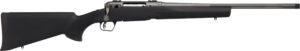 Savage 110 Trail Hunter Lite 7mm-08 Rem rifle with black Hogue overmolded stock and fluted threaded barrel