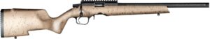 Christensen Arms Ranger 22WMR 18in carbon fiber tan stock with black webbing