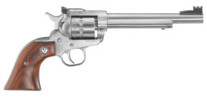 Ruger Single-Nine 22 WMR 6.5 inch satin stainless revolver with hardwood Gunfighter grips