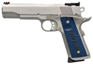 Colt Gold Cup Trophy 1911 .45 ACP 5-inch stainless with blue G10 grips