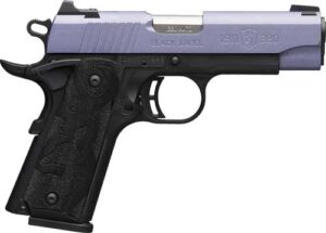 Browning 1911-380 Black Label compact .380 ACP pistol crushed orchid Cerakote