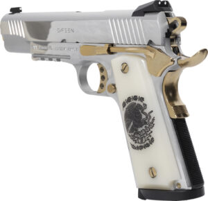 EAA Girsan MC1911S Liberador II 9mm 5-inch polished chrome gold accents