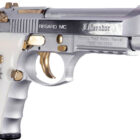 Girsan Regard MC Liberador 9mm polished chrome slide gold accents Santa Muerte grips