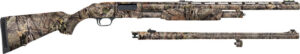 Mossberg 500 12ga combo shotgun with 24-inch vent rib and 24-inch rifled slug barrels in Mossy Oak camo