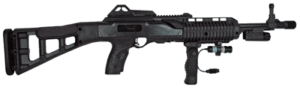 Hi-Point 995TS 9mm carbine 16.5 inch barrel black synthetic stock with forward grip flashlight and laser