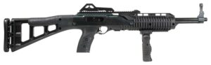 Hi-Point 995TSFG 9mm carbine with forward folding grip and black polymer stock