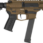 CMMG Banshee MKGS 9mm AR-style pistol in bi-tone Midnt Bronze with adjustable Rip Brace