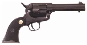 Cimarron Plinkerton .22 LR single-action revolver 4.75 inch barrel matte black with black checkered polymer grips