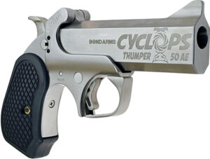 Bond Arms Cyclops .50 AE 4.25 inch stainless single-shot pistol with holster