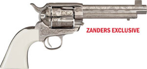 Cimarron Bat Masterson .357 Mag 5.5 in engraved nickel revolver