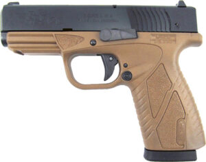 Bersa BP9DECC BPCC 9mm pistol black slide flat dark earth frame right-side view