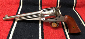 Cimarron 1875 Outlaw .45 Long Colt 7.5in nickel revolver with walnut grip