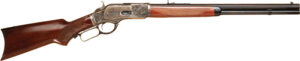 Cimarron 1873 Short Deluxe 20" octagon blued barrel color case hardened receiver walnut pistol grip