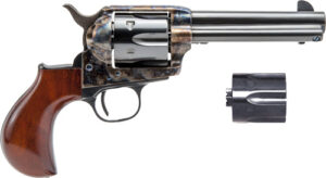 Cimarron Thunderer revolver .45 LC/ACP 4.75 in blued barrel case-colored frame wood grips
