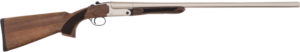 LSI Pointer FT61228NKL 12 Gauge 28 in Nickel Side-by-Side Shotgun with Walnut Stock