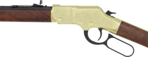 Henry Golden Boy Deluxe 4th Edition engraved lever-action rifle with 20 inch octagon blued barrel and walnut stock