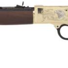 Henry Eagle Scout Centennial H006GES lever-action rifle .44 Mag/.44 Spl 20-inch octagon blued barrel engraved brass receiver