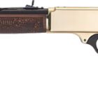 Henry Side Gate Lever Action Rifle .360 Buckhammer 20-inch blued barrel walnut stock brass receiver