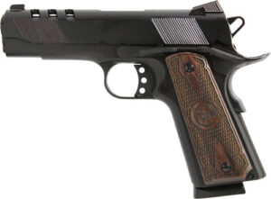 Iver Johnson 1911A1 Hawk .45 ACP 4.25in ported slide blued wood grips