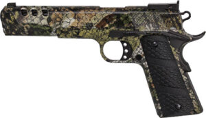 Iver Johnson Eagle XL Ported Swamp Snake 10mm pistol, 6-inch barrel, multi-color hydrographic finish