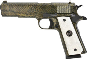 Iver Johnson 1911 A1 Water Moccasin .45 ACP 5 inch snakeskin finish pistol