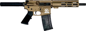 Great Lakes GL-15 GL15223P BRZ .223 Wylde AR pistol with bronze finish and M-LOK handguard