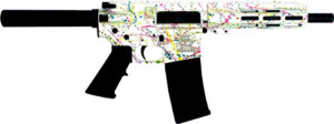 Great Lakes GLFA AR15 pistol .223 Wylde 7.5in splatter white Cerakote