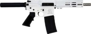 Great Lakes GL15223SSPWHT .223 Wylde 7.5-inch pistol, white Cerakote, 7-inch M-LOK handguard