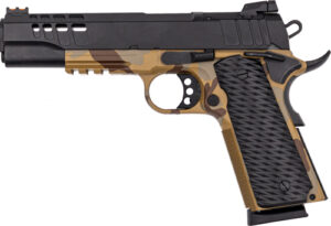 Great Lakes GL1911-45FSSM-SAH 1911 .45 ACP 5 inch pistol black slide tan frame