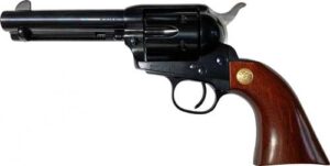 Cimarron Pistolero MP400B1402 4.75 inch blued revolver with walnut grips
