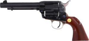 Cimarron Pistoleer 5.5-inch blued revolver with wood grips