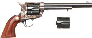 Cimarron P-Model dual-cylinder revolver .45LC/.45ACP 7.5 in blued barrel wood grips