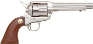 Cimarron P-Model 5.5 inch stainless revolver with one-piece walnut grip