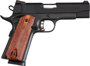 Cimarron One Ranger 1911 .45 ACP 4.25 in barrel parkerized black slide walnut grips