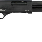 Iver Johnson 20 gauge pump shotgun, 18-inch blued barrel, black synthetic stock