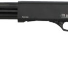 Iver Johnson 20 gauge pump shotgun, 18-inch blued barrel, black synthetic stock