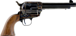 Standard Manufacturing SAA .45 Long Colt 4.75in single-action revolver with case-colored frame and two-piece walnut grips