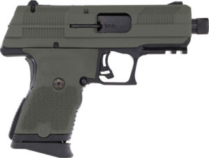 Hi Point YC9 9mm pistol in olive drab green with 3.93 inch threaded barrel