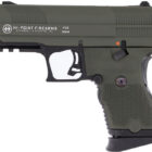 Hi Point YC9 9mm pistol in olive drab green with 3.93 inch threaded barrel