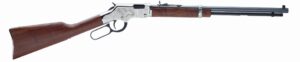 Henry Silver Eagle II H004SE2 lever-action .22 rifle 20 inch octagon barrel engraved nickel receiver walnut stock
